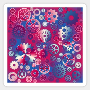 Colorful metallic gears Sticker